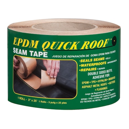 Quick Roof Quick Roof 3 in. W X 25 ft. L Tape Roof Seam Tape Black BST325